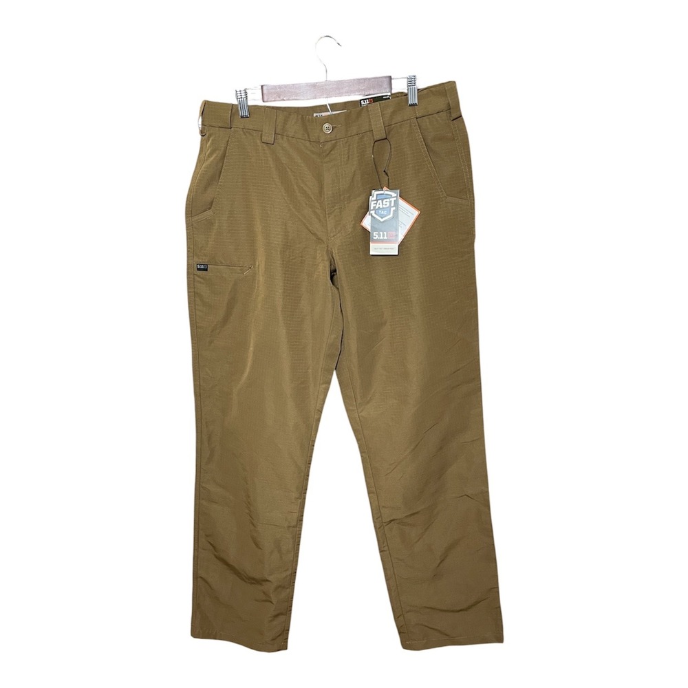 5.11 Tactical Fast-Tac Urban Pants Mens 36x34 Khaki Brown Straight Fit NWT